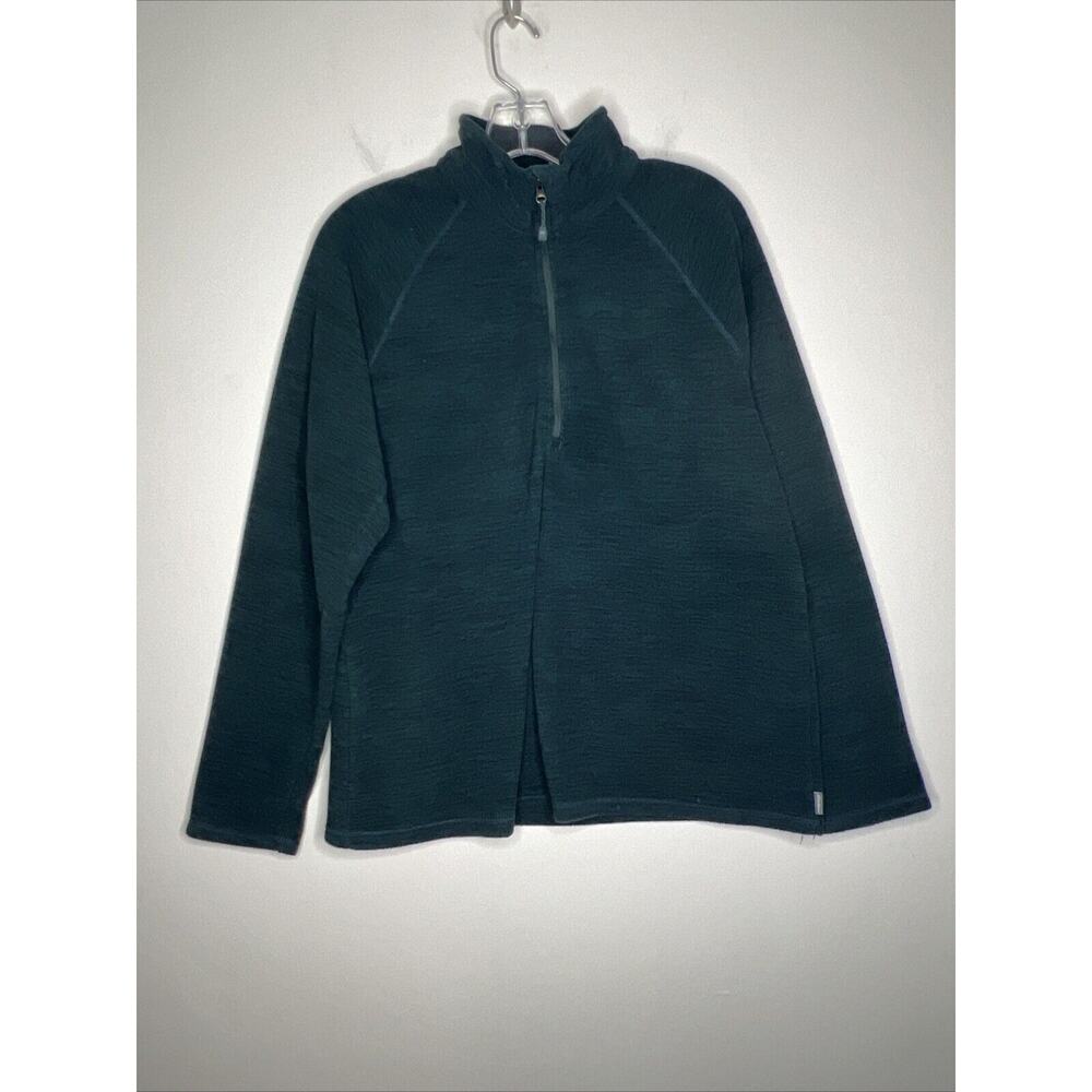 Eddie Bauer Women’s Fleece Jacket Size Large Green 1/2 Zip Outdoor Gorpcore